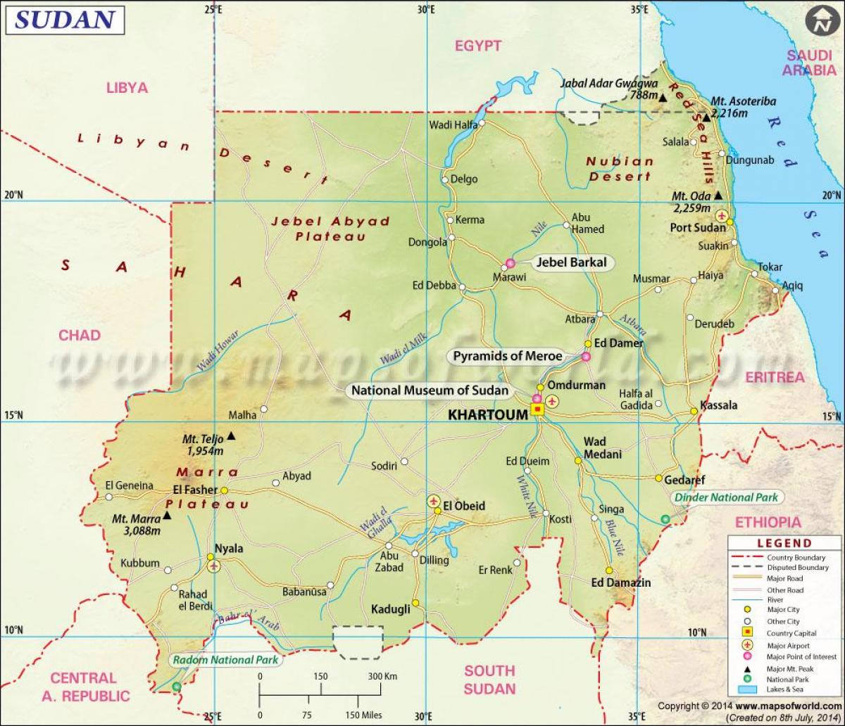 Karta grada Sudana