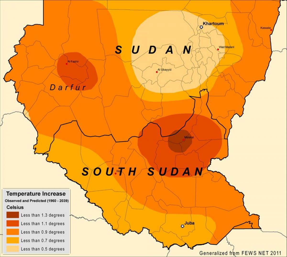 Karta klima Sudana 